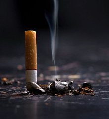 Extinguished cigarette