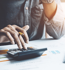 Payment planning with calculator