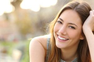 young woman with beautiful smile